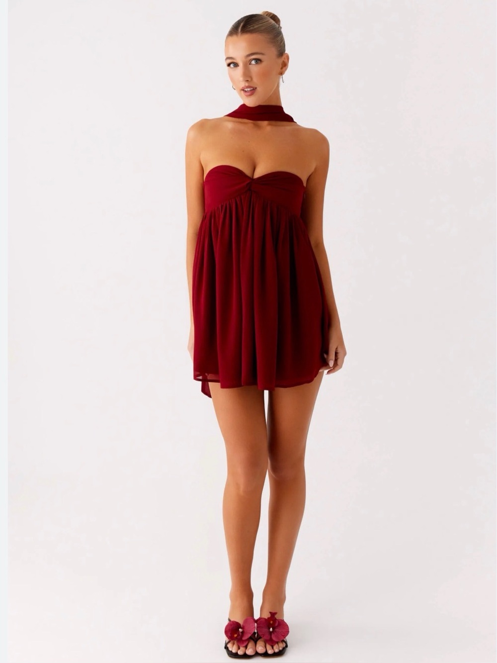 Saturn Mini Dress - Maroon
